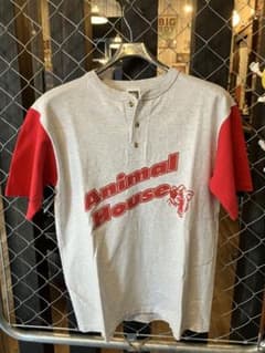 USA製 90s ヘンリーネック 両面プリント ヘビーオンスTシャツ シングルのサムネイル