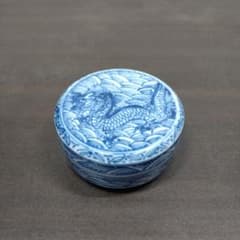 玩玉 款 青花 龍青海波文 合子 玩玉 款 青花 龍青海波文 合子 - メルカリ
