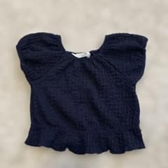 H&M ネイビー フリル付きトップス 1歳半 2歳のサムネイル
