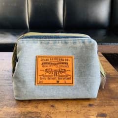 ハンドメイド デニムリメイクワイヤーポーチ(6)のサムネイル