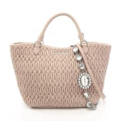 miu miu 2way ショルダーハンドバッグ ミュウミュウ ピンク ベージュ