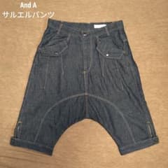 And A アンドエー サルエルパンツ デニム ハーフパンツのサムネイル