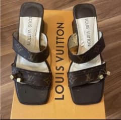 LOUIS VUITTON ブラウン サンダル 23.5 - メルカリ