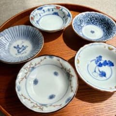 染錦絵変り 小付揃 小皿 5点セット 日本製 美濃焼 波佐見焼 豆皿 五