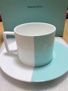 【美品】ティファニー カラーブロック　カップ&ソーサー (Tiffany)のサムネイル