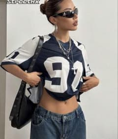 SHEIN スポーティーナンバープリントシャツ 半袖のサムネイル