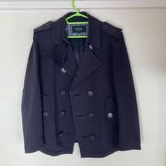 バーバリー BURBERRY BLACK LABEL ネイビー ピーコート L - メルカリ