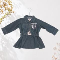 Disney 긴 소매 데님 원피스 미니 마우스 디자인 90cm 10573