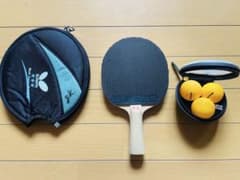 卓球ラケットセット 赤黒ラバー ケース付き　陽光90のサムネイル
