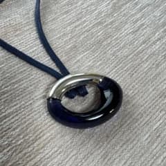 バカラ ガレア ネックレスネイビー シルバー - メルカリ