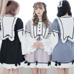 夢展望 dearmylove ディアマイラブ ワンピースM ハート　フリルリボン