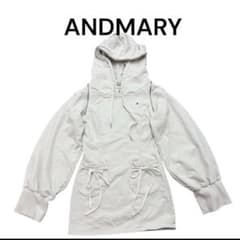 ANDMARY フード付きホワイトベージュパーカー - メルカリ