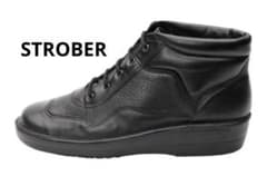 ドイツ発☆STROBER（ストロバー）歩きやすい ショートブーツ 黒 23cm