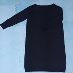 ユニクロ UNIQLO ニットワンピ 紺 ネイビーのサムネイル