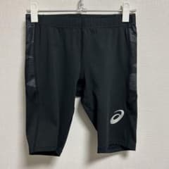 asics ショートタイツ ブラックのサムネイル