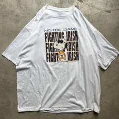 rare】Vintage Snoopy Notre Dame T-shirts - メルカリ