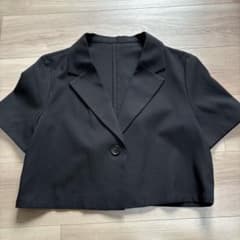 GU ブラック ジャケット ショート袖　M