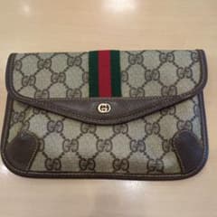 GUCCI　オールドグッチ　シェリーライン　ミニポーチ　イタリア製 GUCCI オールドグッチ シェリーライン ミニポーチ イタリア製 - メルカリ