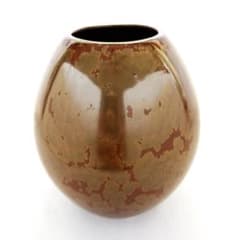 瀬戸焼 泉窯 加藤有比古 作】花瓶／共箱・陶芸百拾年祭資料付き／昭和