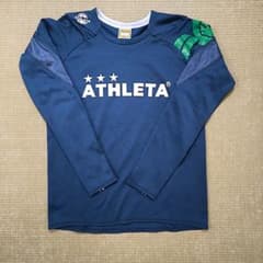 【美品】ATHLETA アスレタ 長袖プラクティスシャツ 150 ネイビーのサムネイル