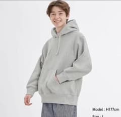 【GU】ジーユー ヘビーウェイトビッグスウェットパーカー Mのサムネイル