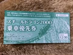 ナガシマスパーランド スチールドラゴン2000 乗車優先券のサムネイル