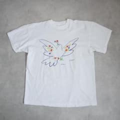 【90s】ピカソ 花と鳩 アートtシャツ picasso コーピーライト1997 90s】ピカソ 花と鳩 アートtシャツ picasso コーピーライト1997 - メルカリ