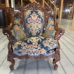 ロココ調Maison アンティーク イタリア製インテリアアート送料無料 イタリア製1人掛けチェア ロココ調アンティーク家具 - メルカリ