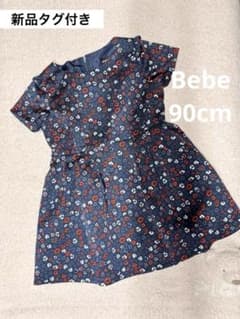 BeBe 花柄 半袖ワンピース 90のサムネイル