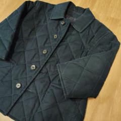 エルメス HERMES キルティングコート 子供服 キッズ 3a 紺 ネイビー 