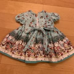 ドレスワンピース　バックリボン　パンツ付　80-90のサムネイル