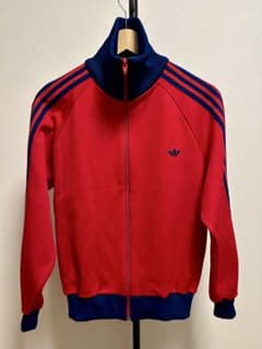 美品 adidas 80sトラックジャケット 赤 デサント　3号のサムネイル