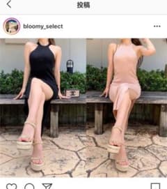 美シルエット スリットワンピースのサムネイル