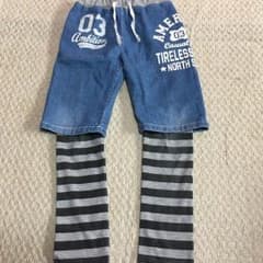 ※Akko様専用※   キッズ 重ねばき風パンツ120のサムネイル