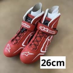 Alpinestars 赤 白レーシングシューズ　テック1Z ホログラム有のサムネイル