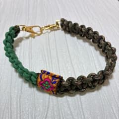 Paracord Smartphone Strap Bag Charm - Camouflage & Green