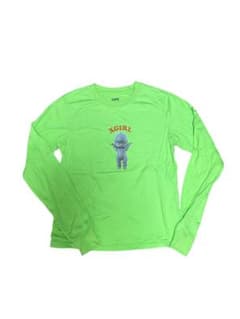 X-girl XGIRL y2k ロンT 長袖 Tシャツ サイズS 蛍光グリーンのサムネイル