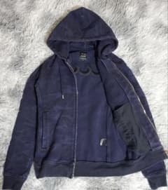 AKM×muta ジップアップパーカー　カモフラ　ネイビー　Mのサムネイル
