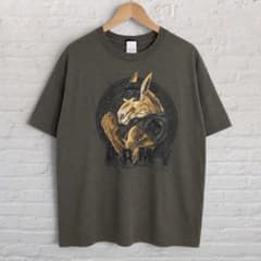 00s US ARMY MULE ミリタリー ロゴ Tシャツ カーキ y2kのサムネイル