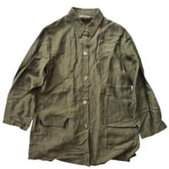 Max Mara マックスマーラ 長袖シャツ ロング丈 リネン L グリーン