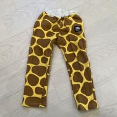キリン柄 キッズパンツ しっぽ付き 110cmのサムネイル