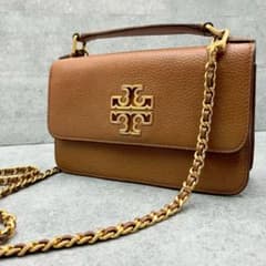 ✨美品✨トリーバーチ ブリテン ミニ トップハンドル チェーンバッグ ブラウン ✨美品✨トリーバーチ ブリテン ミニ トップハンドル チェーンバッグ