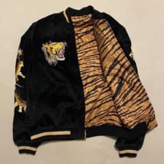 【極希少】テーラー東洋 × BEAMS リバーシブル スカジャン 別珍 L 虎 極希少】テーラー東洋 × BEAMS リバーシブル スカジャン 別珍 L 虎