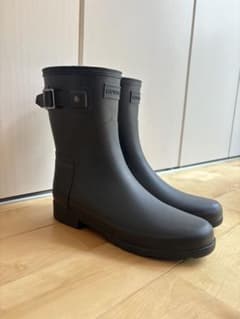 極美品☆ HUNTER レインブーツ ショート 38 24cmブラック - メルカリ
