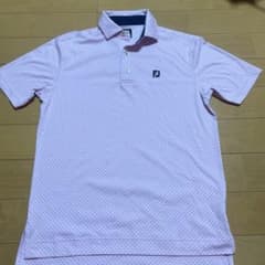 FootJoy メンズ 半袖ポロシャツ ドット柄 ピンクのサムネイル