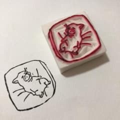 フレンチブルドッグ　消しゴムはんこのサムネイル