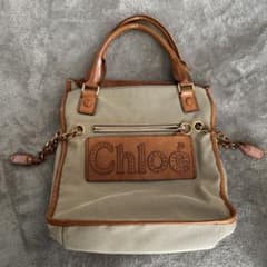 Chloé トートバッグ キャンバス レザーのサムネイル
