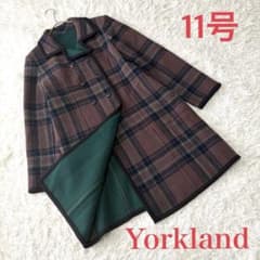 90s YORKLAND ヨークランド チェック柄 フリンジ コート 90s YORKLAND ヨークランド チェック柄 フリンジ コート