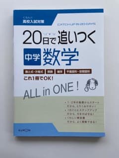 20日で追いつく　中学　数学　くもんのサムネイル