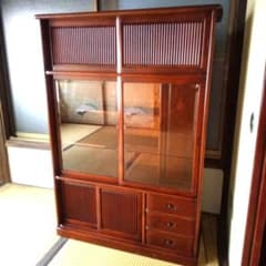 カリモク 昭和 家具 アンティーク 木製 茶箪笥 和室 Karimoku - メルカリ